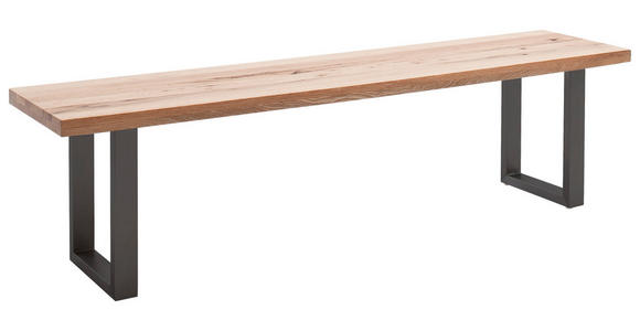 SITZBANK 180/50/40 cm  in Anthrazit, Eichefarben  - Eichefarben/Anthrazit, Design, Holz/Metall (180/50/40cm) - Novel