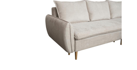 ECKSOFA Perlmutt Chenille  - Buchefarben/Perlmutt, KONVENTIONELL, Holz/Textil (244/163cm) - Carryhome
