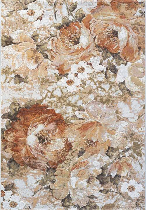 WEBTEPPICH 120/170 cm Argentum Creme, Grau, Orange  - Creme/Orange, KONVENTIONELL, Kunststoff/Textil (120/170cm) - Novel