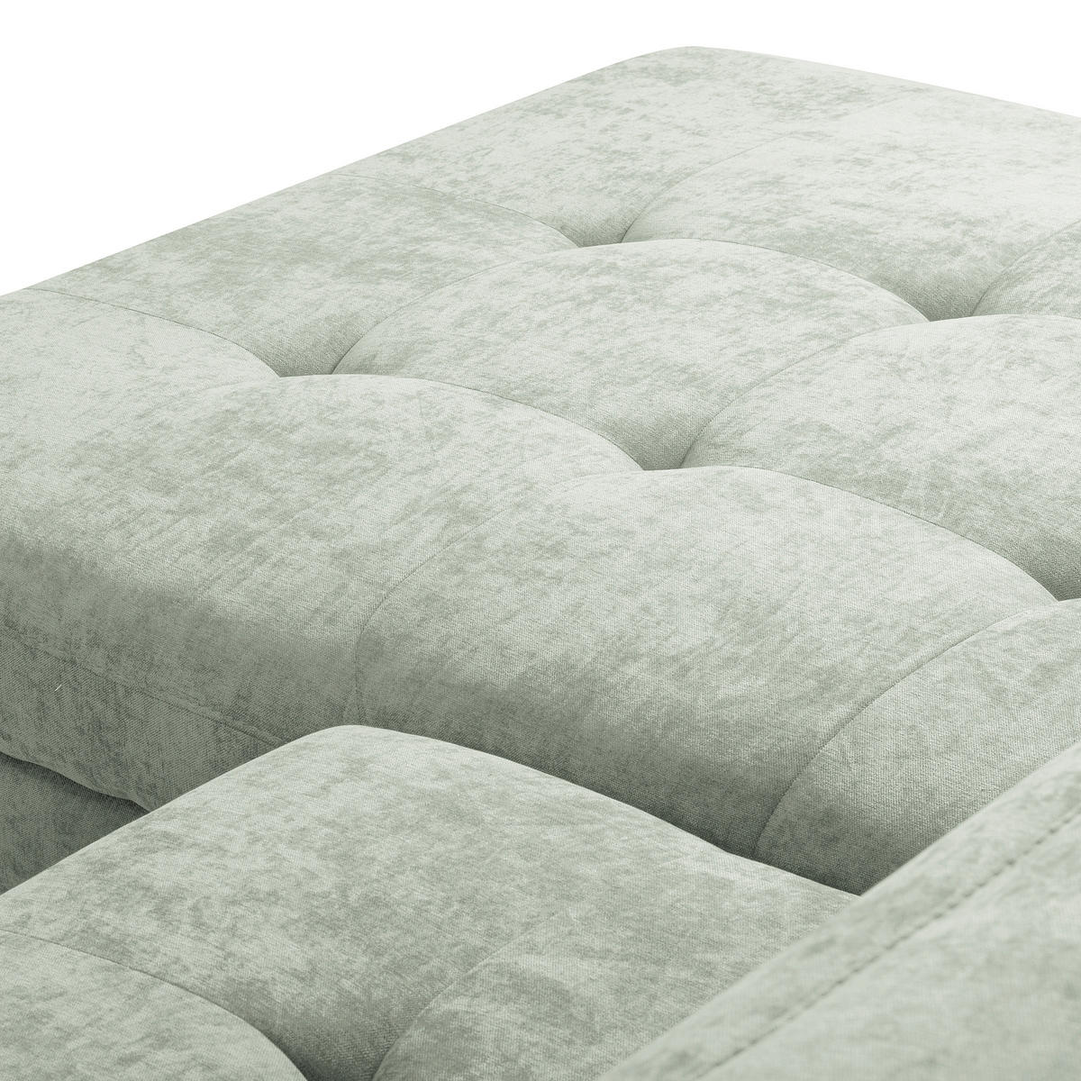 ECKSOFA PRADO Mintgrün Webstoff Bettkasten, Kopfteilverstellung, Sitztiefenverstellung  - Schwarz/Mintgrün, Design, Textil/Metall (195/268cm) - Livetastic