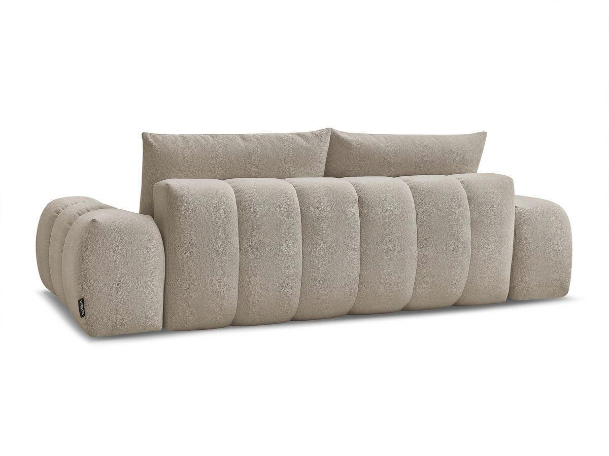 3-SITZER-SOFA EVEREST Flachgewebe Taupe  - Taupe/Schwarz, MODERN, Kunststoff/Textil (278/90/115cm)