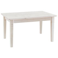 ESSTISCH in Holz 140/90/78 cm  - Weiß, ROMANTIK / LANDHAUS, Holz (140/90/78cm) - Boxxx