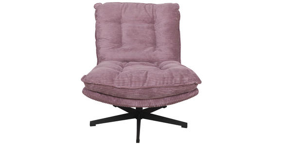 RELAXSESSEL Cord - Flieder/Schwarz, Design, Textil/Metall (75/88/90cm) - Carryhome