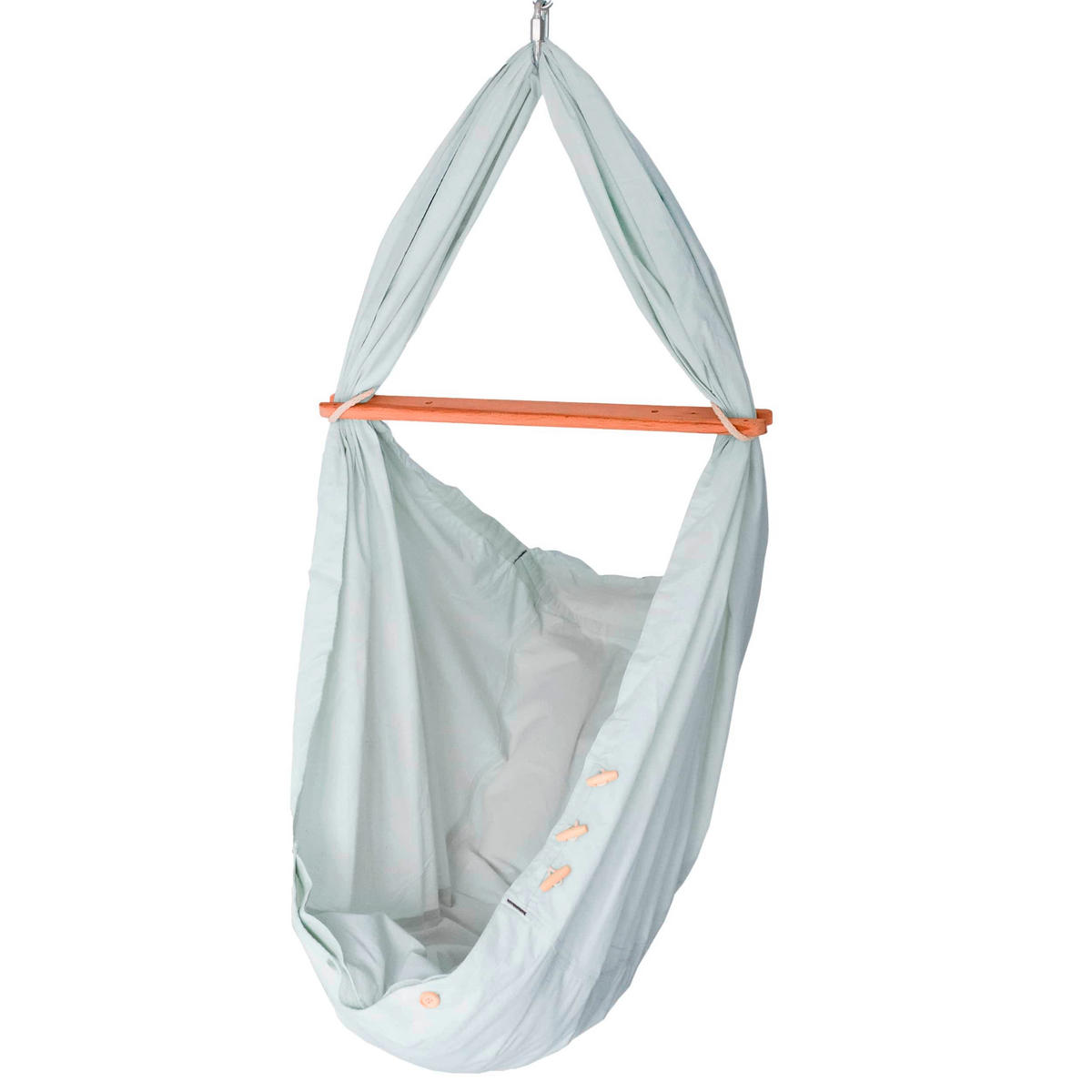 FEDERWIEGE BIO GREYAIR   - Hellgrau/Weiß, Basics, Kunststoff/Textil (135/194/135cm) - SCHMUSEWOLKE