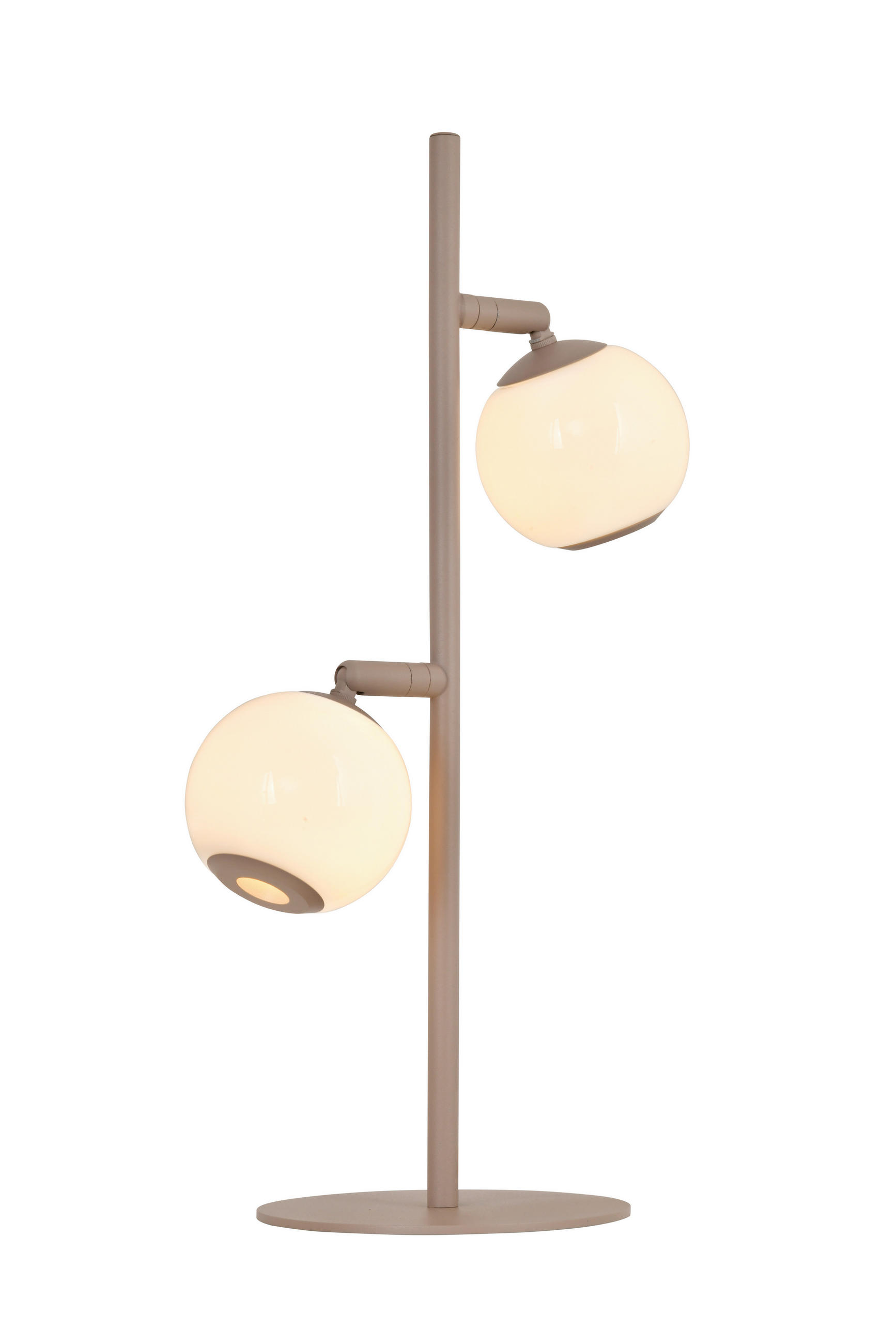 LED-TISCHLEUCHTE Luberon 32,5/49,5/19 cm  - Sandfarben/Schwarzchrom, Design, Glas/Kunststoff (32,5/49,5/19cm)