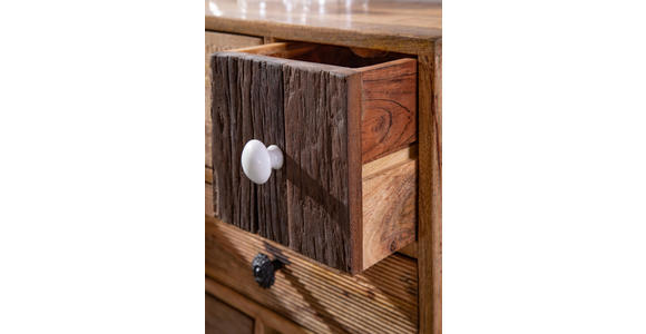 SIDEBOARD in 114/80/39 cm - Dunkelbraun/Messingfarben, Design, Holz/Metall (114/80/39cm) - Landscape