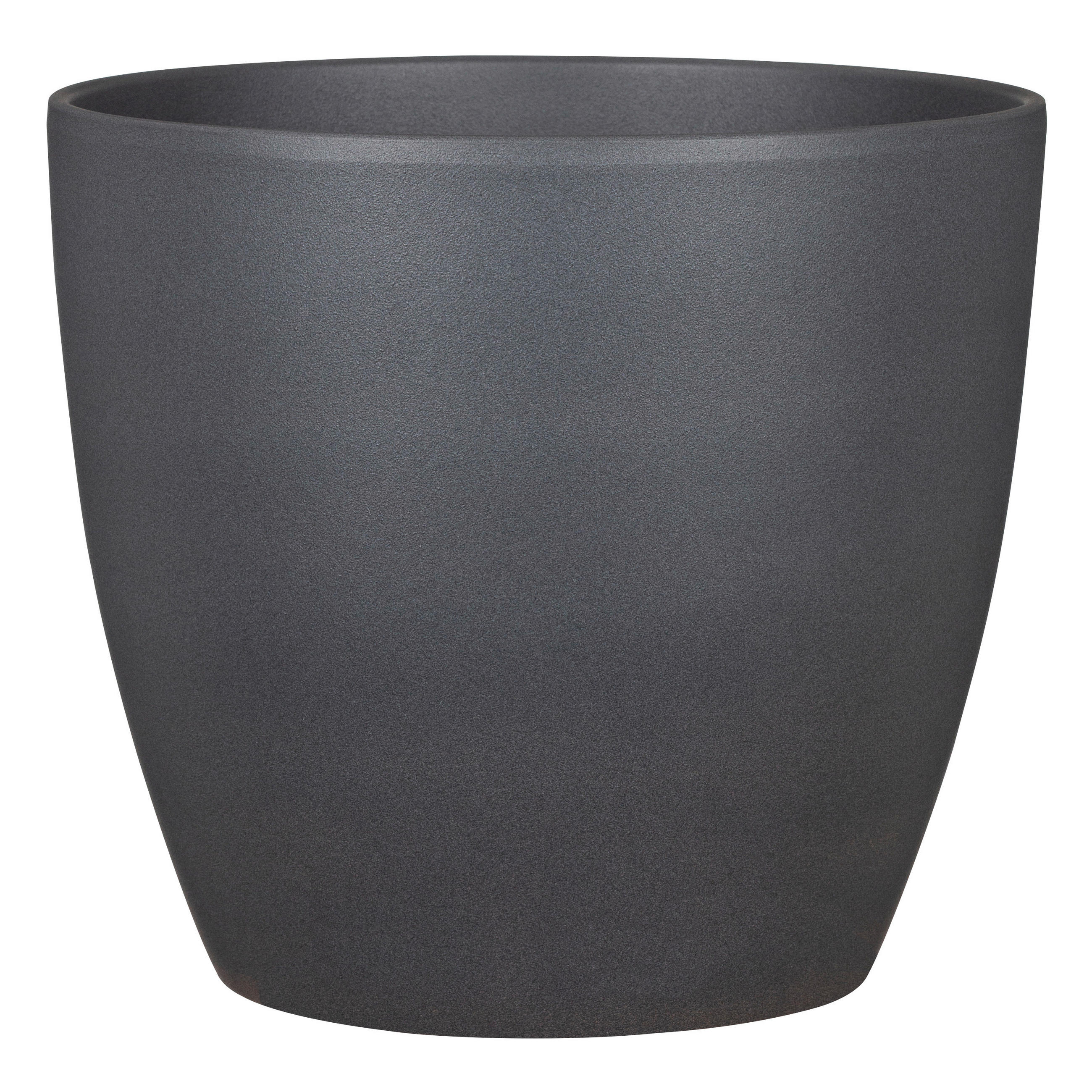 BLUMENTOPF  - Dunkelgrau, Basics, Keramik (25/25/23cm)