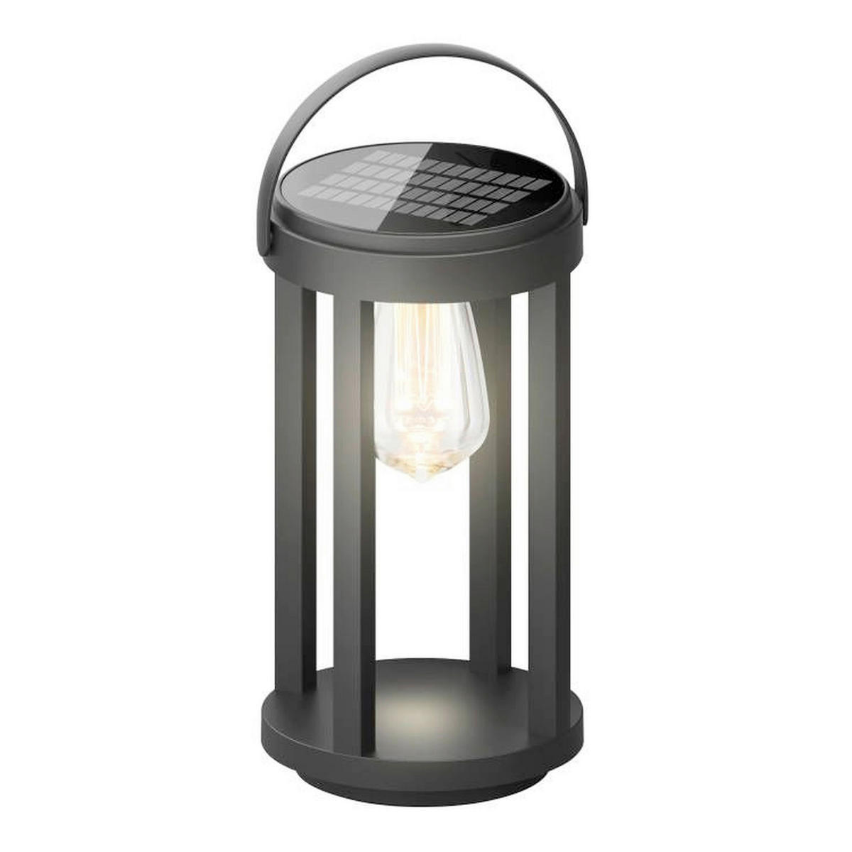 SOLÁRNE SVIETIDLO, 16/15/35,6 cm - priehľadné/čierna, Basics, kov/plast (16/15/35,6cm) - Ambia Garden