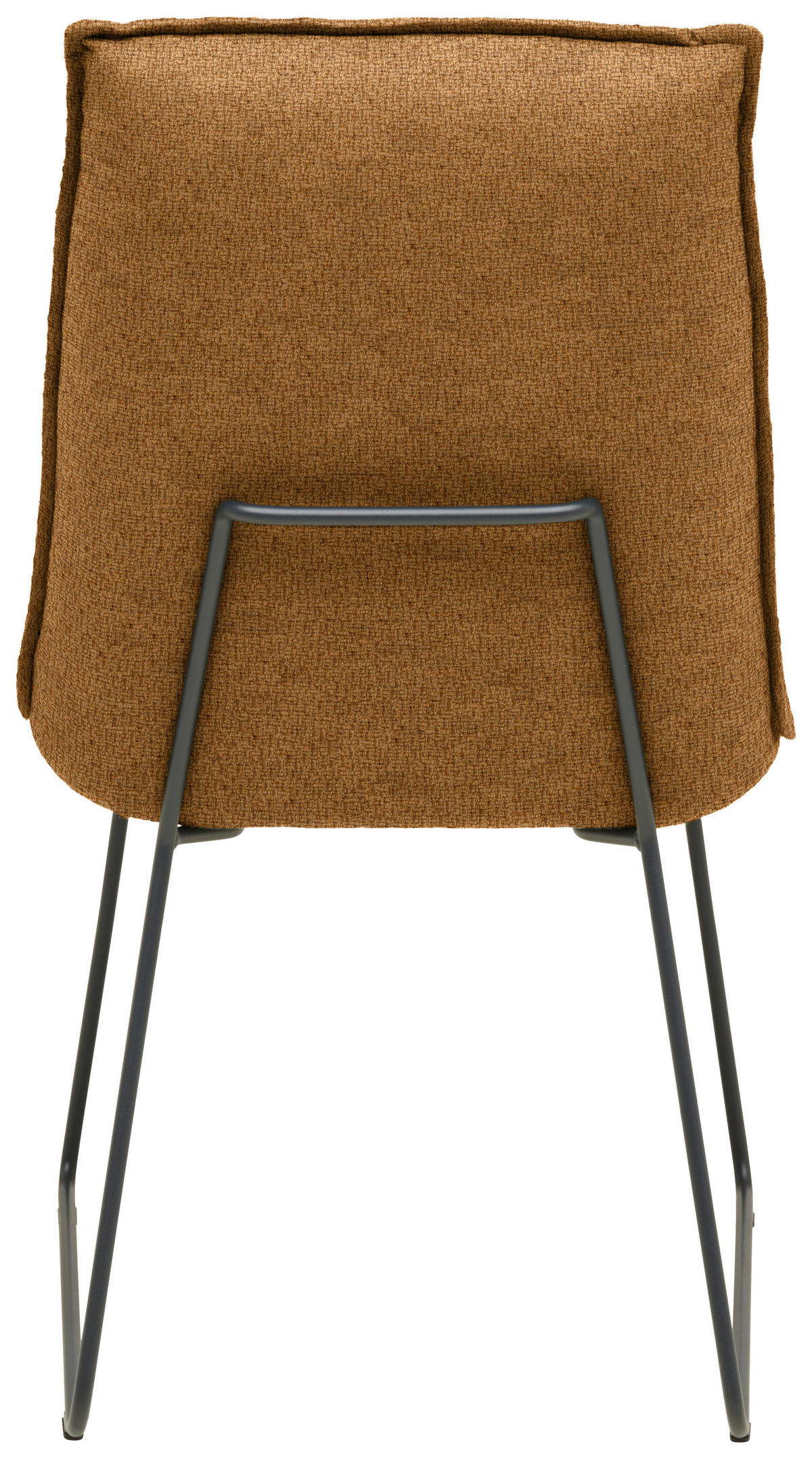 STUHL  Stoff-/Lederauswahl Webstoff  - Cognac/Graphitfarben, Design, Textil/Metall (52/85/66cm) - Cassando