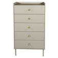 HIGHBOARD SNOW  in 70/121,6/40 cm  - Eichefarben/Goldfarben, Design, Holzwerkstoff/Metall (70/121,6/40cm) - Xora