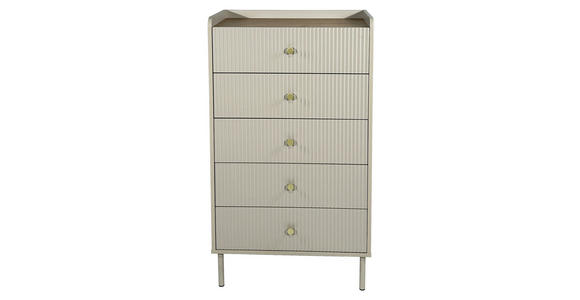 HIGHBOARD SNOW in 70/121,6/40 cm - Eichefarben/Goldfarben, Design, Holzwerkstoff/Metall (70/121,6/40cm) - Xora