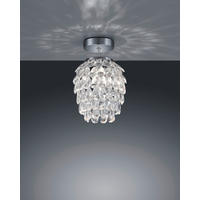 DECKENLEUCHTE 20/27 cm   - Chromfarben/Transparent, Design, Kunststoff/Metall (20/27cm) - P & B
