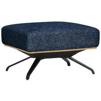 HOCKER in Textil Blau  - Blau/Schwarz, Design, Textil/Metall (74/46/66cm) - Novel