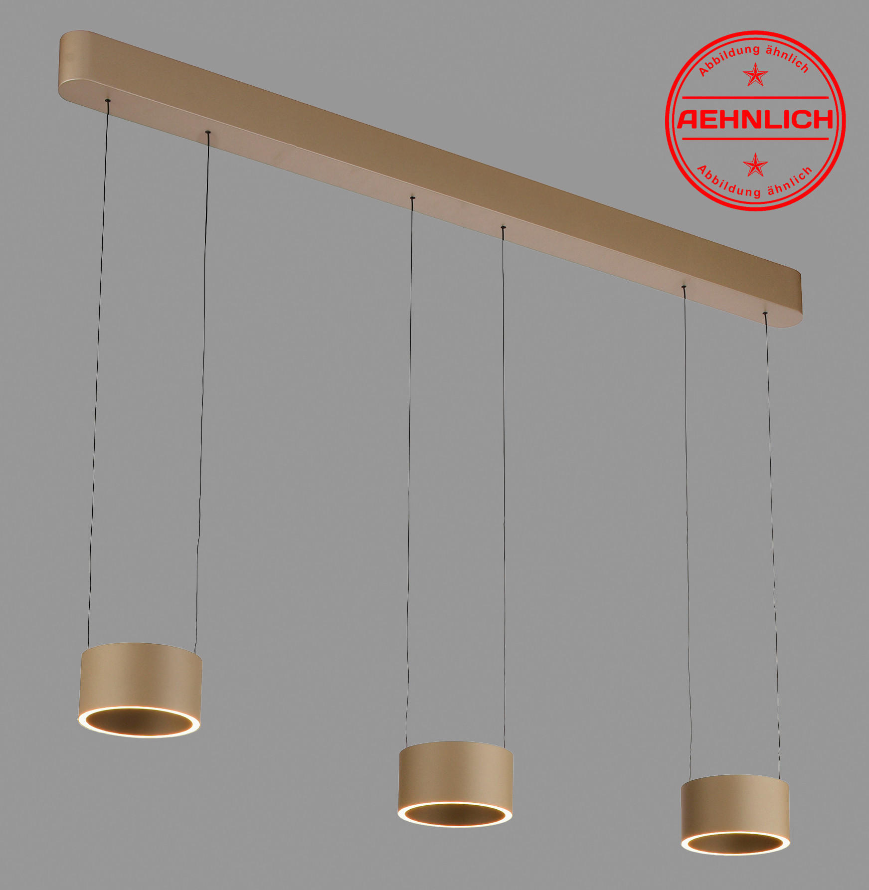LED-HÄNGELEUCHTE 110/15/180 cm   - Bronzefarben, Design, Kunststoff/Metall (110/15/180cm) - Neuhaus PURE