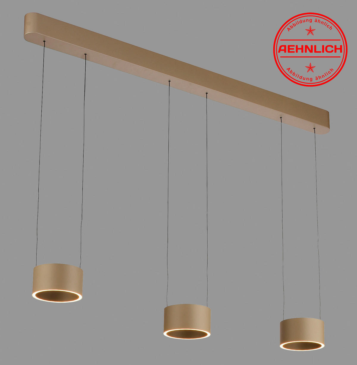 LED-HÄNGELEUCHTE 110/15/180 cm   - Bronzefarben, Design, Kunststoff/Metall (110/15/180cm) - Neuhaus PURE