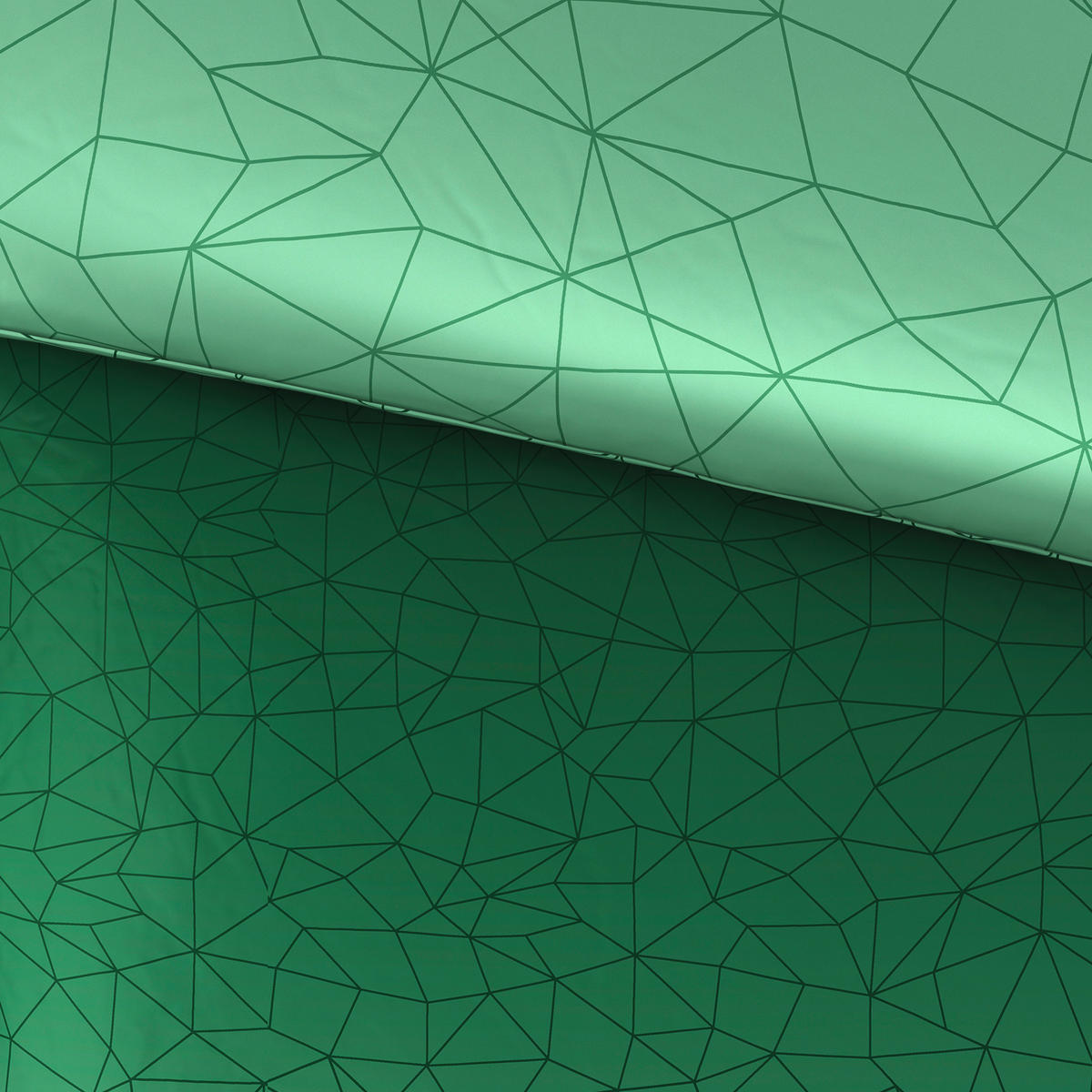 WENDEBETTWÄSCHE Rakka Satin 135/200 cm  - Grün, KONVENTIONELL, Textil (135/200cm) - Novel
