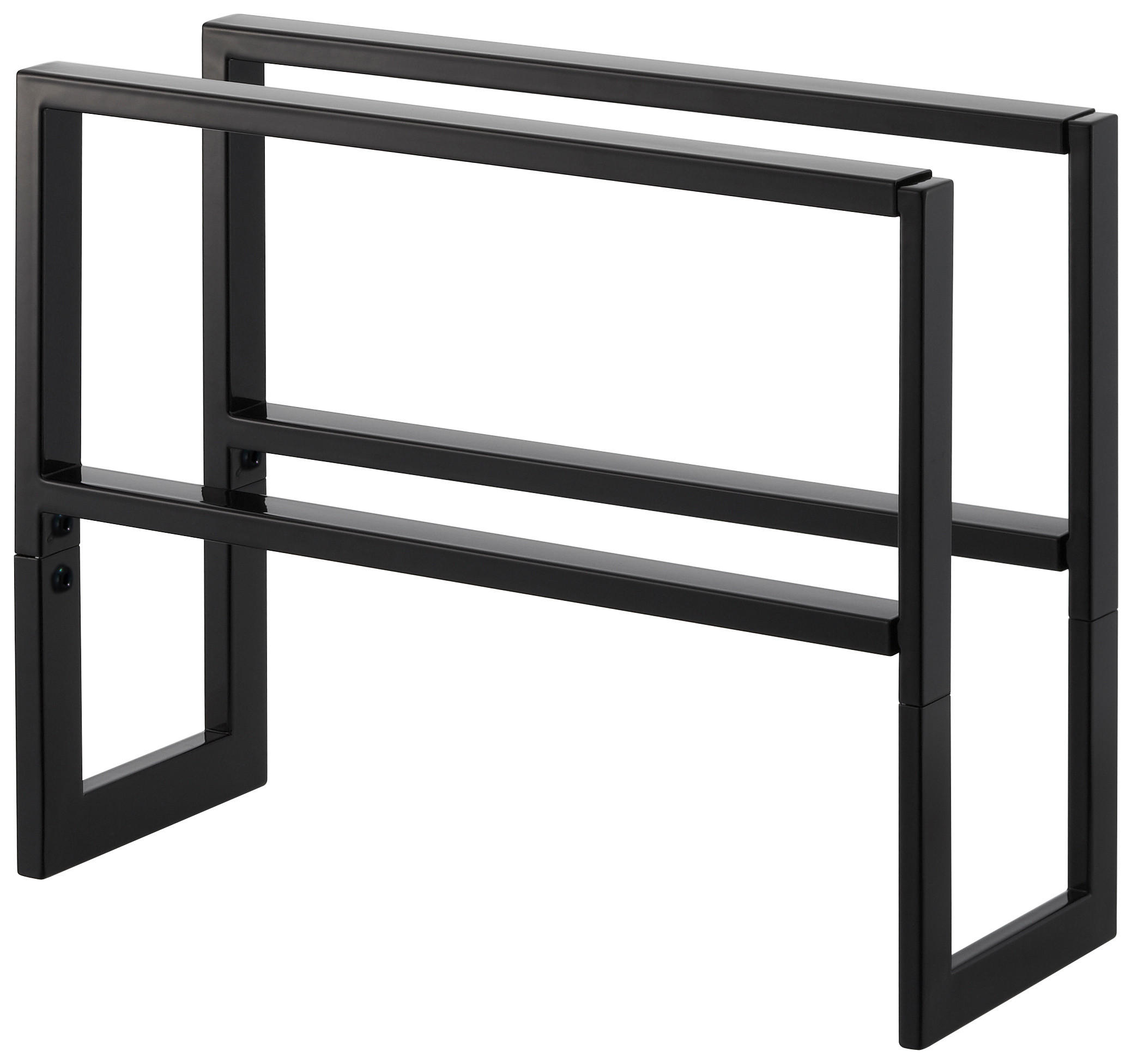 SCHUHREGAL  - Schwarz, Basics, Metall (38/15/30cm)
