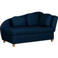 LIEGE  in Chenille, Flachgewebe Dunkelblau  - Dunkelblau, LIFESTYLE, Holz/Textil (180/97/85cm) - Novel