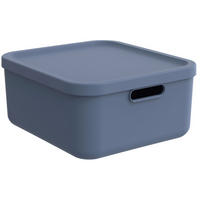 BOX S VÍKEM 20 l - pastelově modrá, Konvenční, plast (39,5/35,5/34,6cm) - Rotho