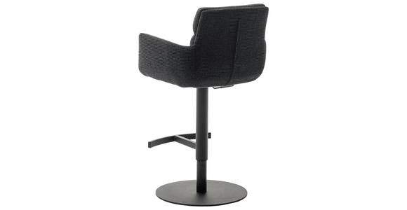 BARHOCKER in Metall, Textil Anthrazit - Anthrazit/Schwarz, Design, Textil/Metall (54/84/52cm) - Dieter Knoll