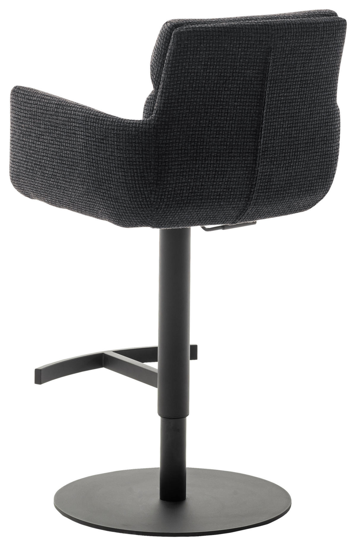 BARHOCKER in Metall, Textil Anthrazit  - Anthrazit/Schwarz, Design, Textil/Metall (54/84/52cm) - Dieter Knoll