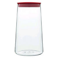 POSUDA ZA ZALIHE  1,50 l   - prozirno/crvena, Basics, staklo/plastika (1,50l)