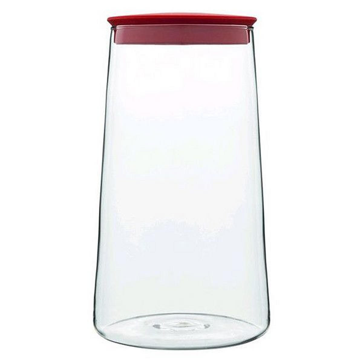 POSUDA ZA ZALIHE  1,50 l   - prozirno/crvena, Basics, staklo/plastika (1,50l)
