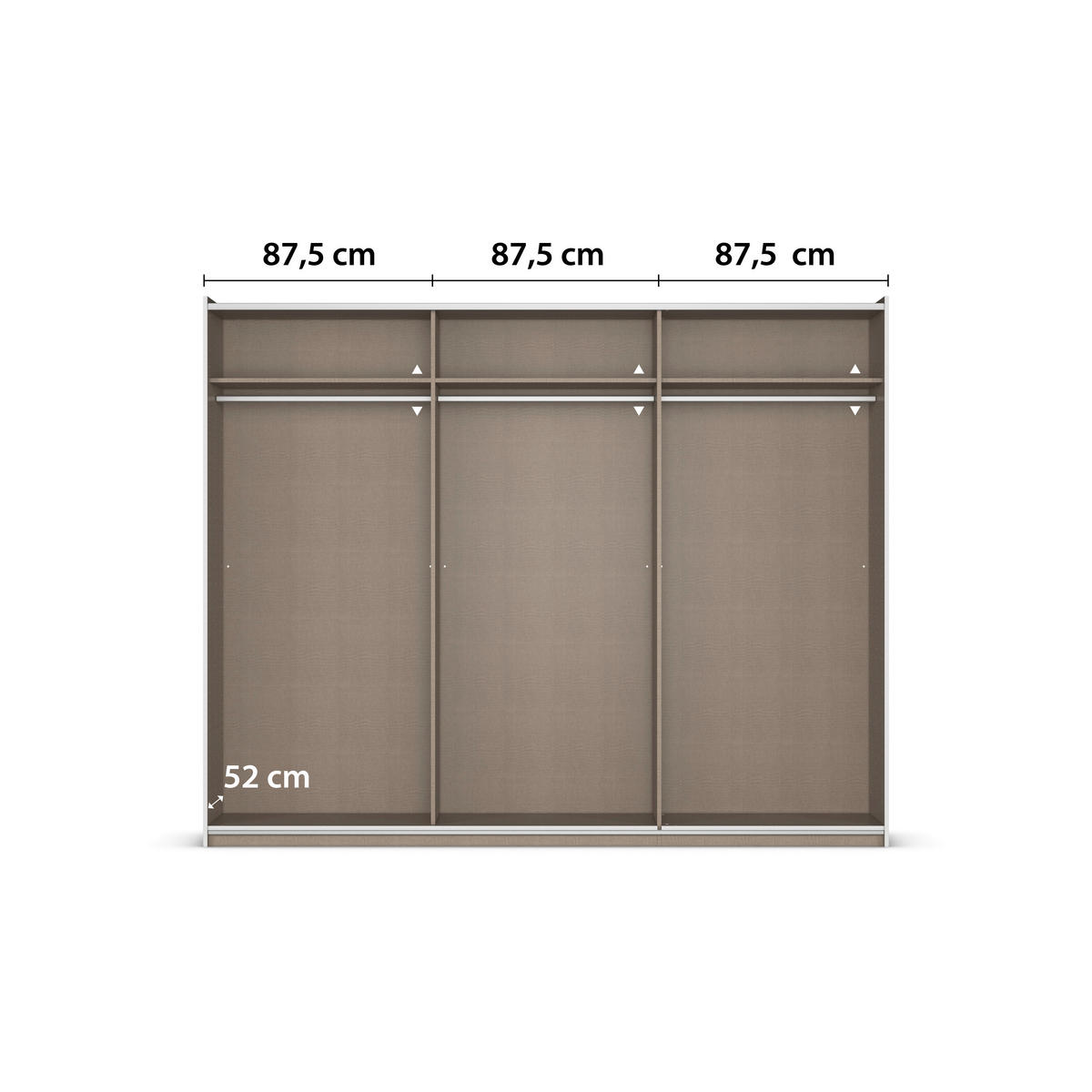 SCHWEBETÜRENSCHRANK Grau  - Grau, Trend, Holzwerkstoff/Metall (261/210/59cm) - Rauch Möbel