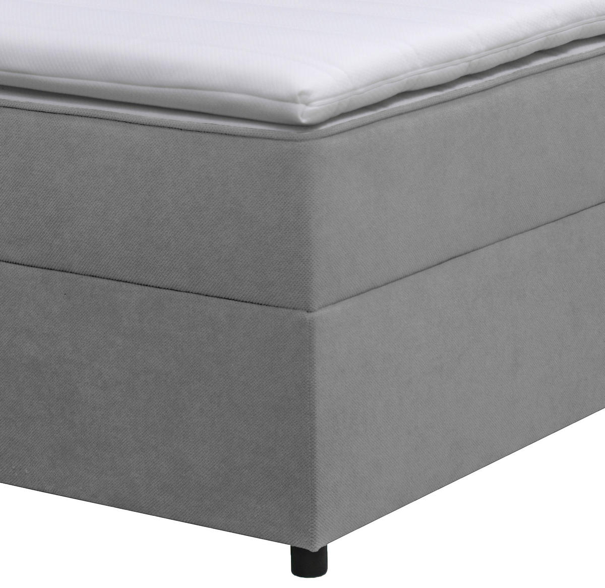 BOXBETT 100/200 cm  in Grau  - Schwarz/Grau, Konventionell, Kunststoff/Textil (100/200cm) - Moderano