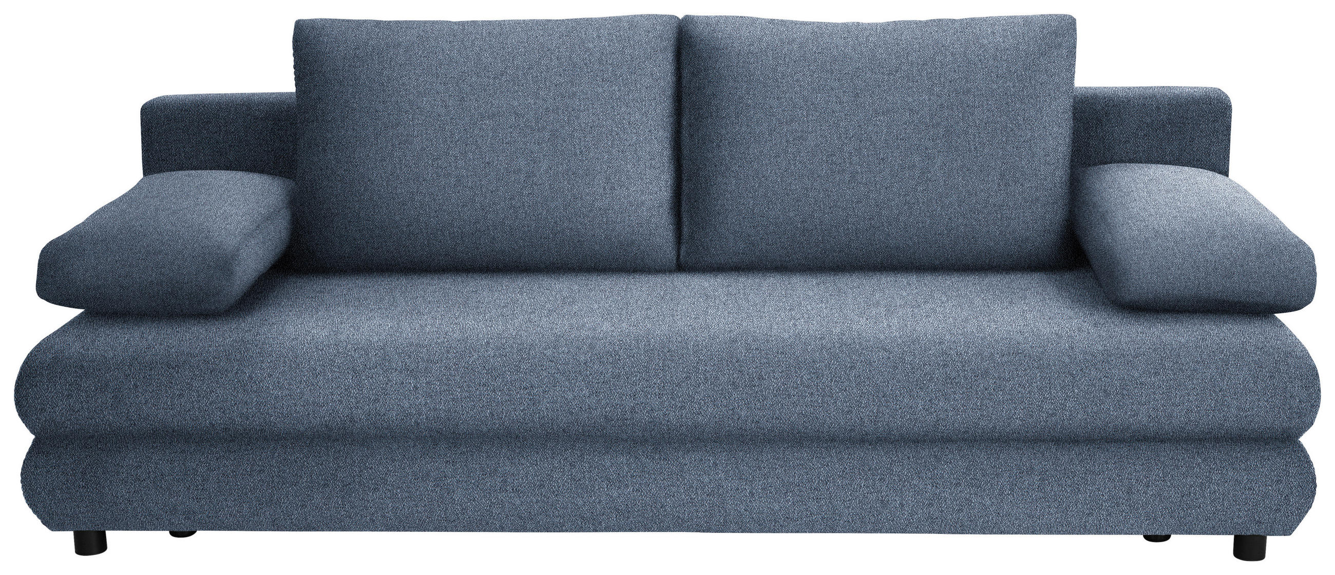SCHLAFSOFA Webstoff Blau  - Blau/Schwarz, Design, Kunststoff/Textil (197/77/81cm) - home24