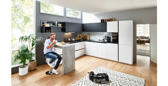 EINBAUKÜCHE - Grau, Design, Holzwerkstoff - Dieter Knoll