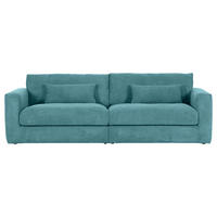 BIGSOFA in Cord Petrol  - Petrol/Schwarz, Konventionell, Kunststoff/Textil (260/66/115cm) - MID.YOU