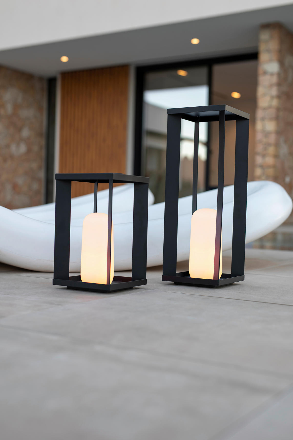 LED-AUßENLEUCHTE SIROCO 18/50/18 cm   - Schwarz, Basics, Metall (18/50/18cm) - New Garden