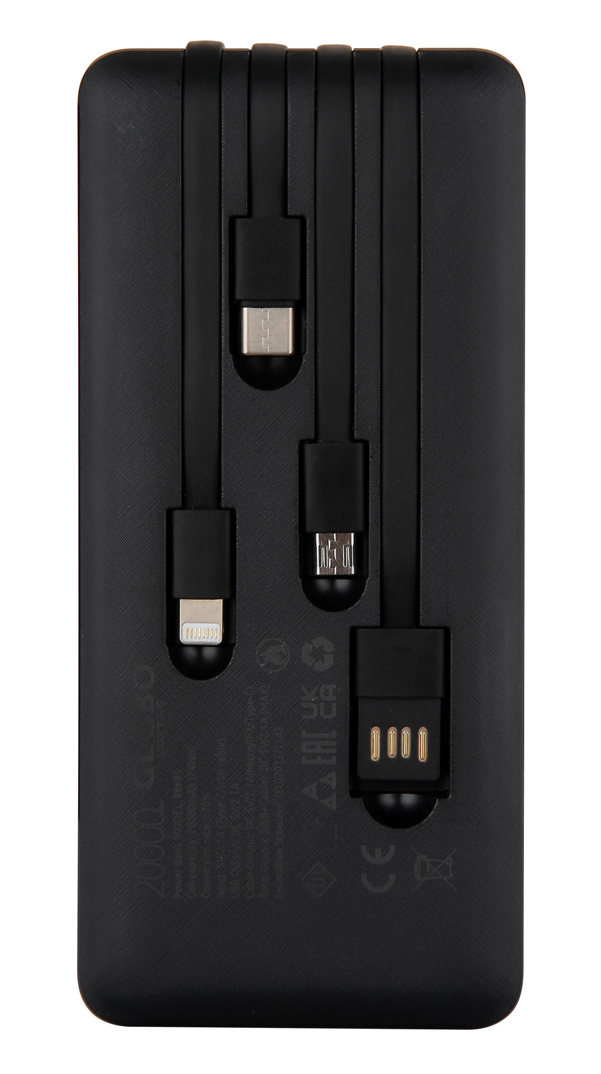 POWERSTATION POWERBANK 14,7/6,7/3,3 cm  - Schwarz, Basics, Kunststoff (14,7/6,7/3,3cm) - Globo