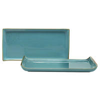 SERVIERPLATTEN-SET 2-teilig 16,5/33 cm  - Türkis, Trend, Keramik (16,5/33cm) - Creatable