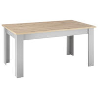 ESSTISCH rechteckig Grau, Eiche Artisan  - Eiche Artisan/Grau, Design, Holzwerkstoff (160/76/90cm) - MID.YOU