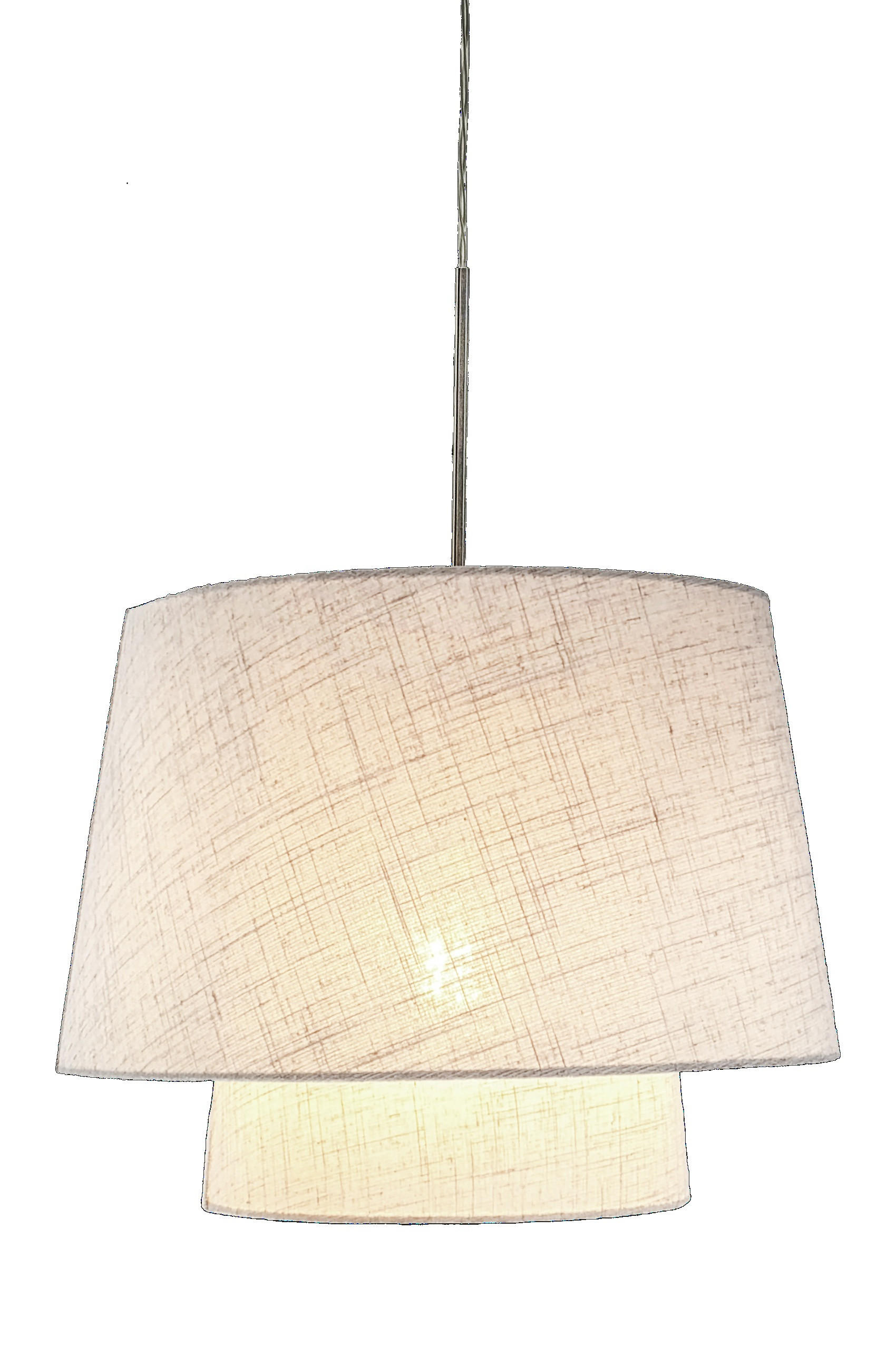 HÄNGLAMPA 48/55 cm  - beige/kromfärg, Klassisk, metall/textil (48/55cm) - Best Price