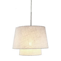 HÄNGLAMPA 48/55 cm  - beige/kromfärg, Klassisk, metall/textil (48/55cm) - Best Price