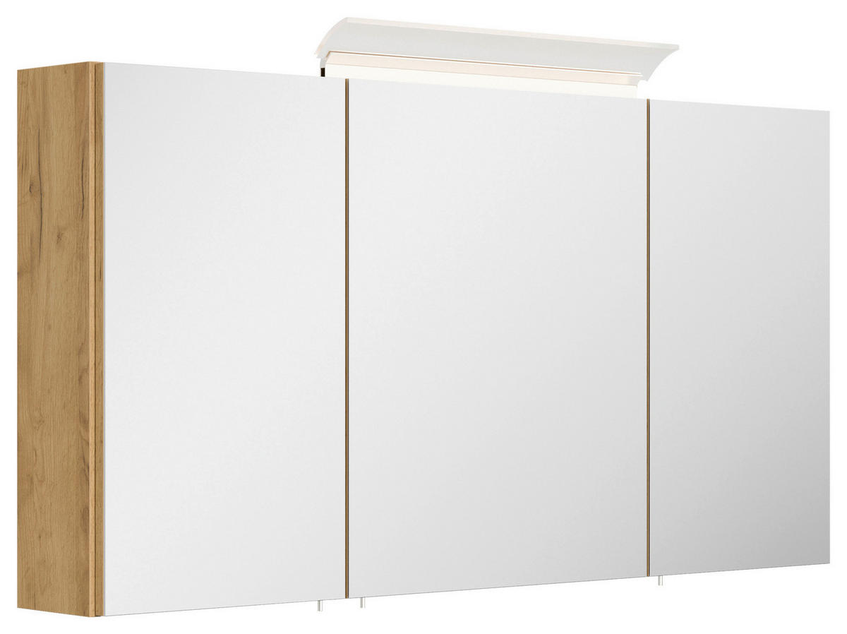 BADEZIMMER 5-teilig  in 120 cm  - Eichefarben/Weiß, Basics, Holzwerkstoff/Stein (120cm) - MID.YOU