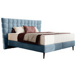 BOXSPRINGBETT 180/200 cm  in Petrol  - Petrol/Schwarz, Design, Holz/Holzwerkstoff (180/200cm) - Esposa