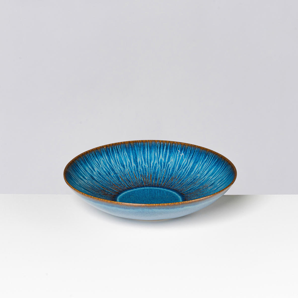 SUPPENTELLERSET Blau 4-teilig Steinzeug EISFALL  - Blau, Basics, Keramik (22,2/5cm) - Gipfelstück