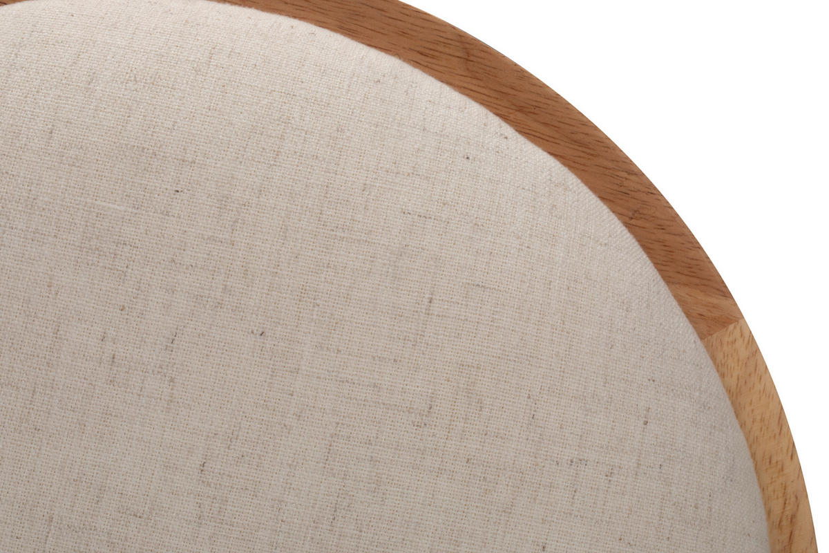 HOCKER Flachgewebe Rattan, Kautschukholz Naturfarben, Beige  - Beige/Naturfarben, KONVENTIONELL, Holz/Textil (40/45/40cm) - MID.YOU