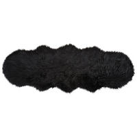 KUNSTFELL 60/180 cm Schwarz  - Schwarz, Basics, Textil/Fell (60/180cm) - Ambia Home