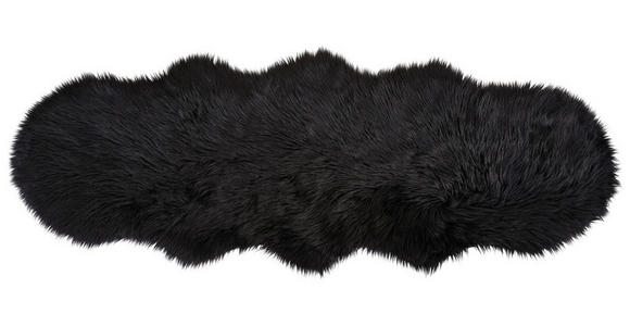 KUNSTFELL 60/180 cm Schwarz Tierform  - Schwarz, Basics, Textil/Fell (60/180cm) - Ambia Home