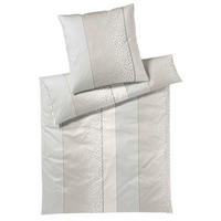 BETTWÄSCHESET 3-teilig Leo Makosatin 200/210 cm  - Creme, Basics, Textil (200/210cm) - Joop!