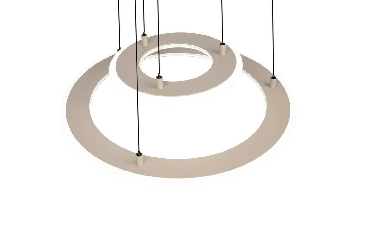 LED-HÄNGELEUCHTE Cromer 72,5/200 cm  - Beige/Grau, Design, Metall (72,5/200cm) - Trio Leuchten