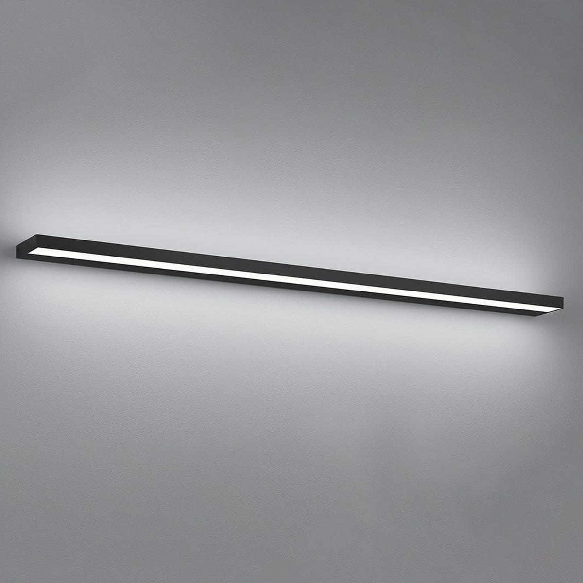 LED-WANDLEUCHTE 120/10,5/2,5 cm   - Schwarz, Design, Kunststoff/Metall (120/10,5/2,5cm) - Helestra