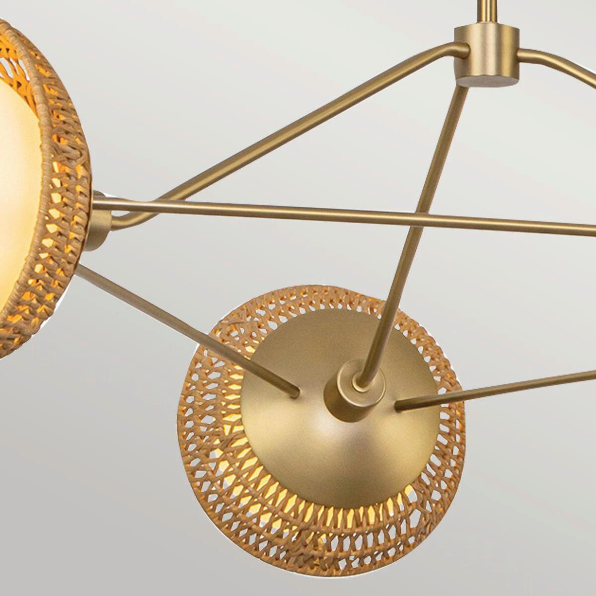 KRONLEUCHTER 101,4/26,7 cm   - Goldfarben, KONVENTIONELL, Glas/Holz (101,4/26,7cm) - Elstead Lighting