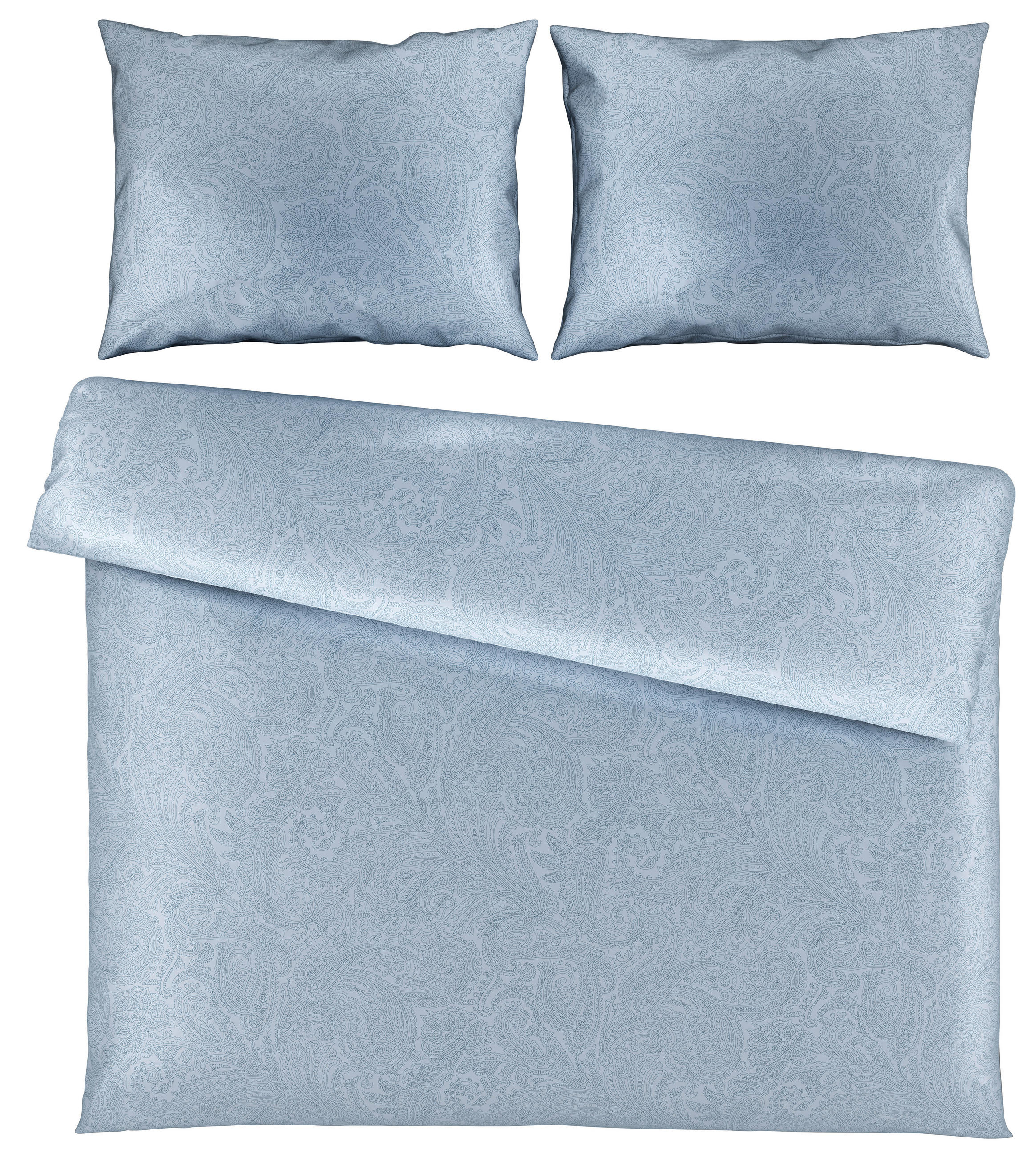POSTELJNINA DEPHNE 200/200 cm saten modra  - modra, Konvencionalno, tekstil (200/200cm) - Bio:Vio