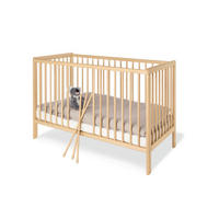 GITTERBETT PINOLINO HANNA 124/64/85 cm  - Buchefarben, Natur, Holz (124/64/85cm) - Pinolino